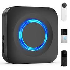 WIFI Wireless Doorbell Chime Compatible with Ring, Nest, Blink Video Doorbells, Smart Indoor Doorbell Receiver with 5 Adjustable Volume, LED Flash Alert, 58 Melodies for Home Security (1 Pack)