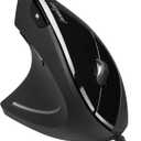 Perixx Perimice-513L Wired Vertical Ergonomic Mouse with 2 DPI, 6 Button Optical Ergo Mouse with 2 Level DPI Switch 1000 1600, Left Handed, Black