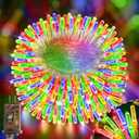 Hezbjiti 300LED 108FT Upgrade Christmas Lights Outdoor, 8 Modes with Timer and Dimmable IP44 Waterproof Plug in LED String Lights for Xmas House Yard Fence Tree Decorations (Multicolor)
