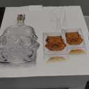 Whiskey Decanter Set Transparent Creative with 2 Glasses, Whiskey Flask Carafe Decanter for Brandy,Scotch,Vodka, Christmas Gifts for Men,Dad,Husband,Boyfriend