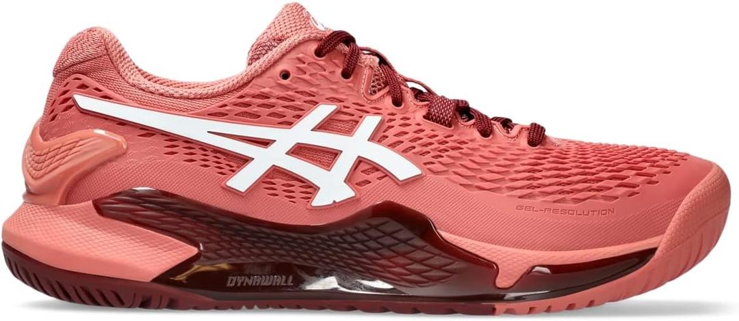 Asics Women's Gel-Resolution 9 Tennis Shoes (8.5, Light Garnet/White)
