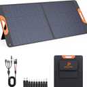 ZOUPW 110 Watt Portable Solar Panel for Jackery Explorer 300/500/Ecoflow/Anker Solix/Bluetti, Foldable Monocrystalline Solar Charger IP67 Waterproof Offgrid Power for Camping RV Battery Backup