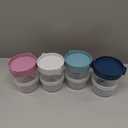 4 Pack On The Go 37 oz Breakfast Cups with Lids and Spoon, Reusable Cereal Yogurt Cup with Topping Plastic Overnight Oats Container for Granola Oatmeal (37 oz- 4 Pack)