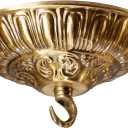 BEQUZON 6.1'' Gold Canopy for Chandelier Pendant Light, Mounting Plate Kit for Ceiling Lights, Vintage Style