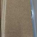 MBIGM Bullnose Non-Slip Stair Treads w/Reusable Adhesive 14 Pack 9.5" x 30" Wooden Steps Protection - TPU Backing with Steel Reinforcement - Anti-Slip Solution Knitted Camel Non Slip Stair Tread