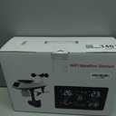 WiFi Weather Station Wireless Indoor Outdoor, Thermometer with Rain Gauge and Wind Speed/Direction, Large Display for Weather Forecast, Temperature, Humidity, Clock, Alarm, UV, Air Pressure