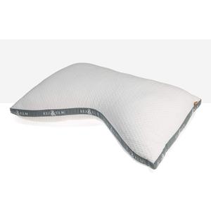 Eli & Elm | Best Ergonomic Side Sleeper Pillow for Neck Pain. Supportive Cooling Latex Fill with Luxury Breathable Cover. U-Shape Contoured Design. Queen Size Bed Pillow - 17" X 29" (White)