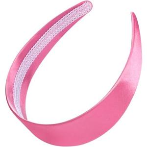 WantGor 1.6 Inch Wide Headbands Silk Satin Plain Headband for Women, Non Slip Solid Hair Bands Hair Accessories Cosplay DIY Holiday Head Band (Rose Red, Large)