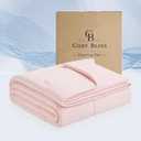Cozy Bliss x Sorona Viscose Natural Fiber Cooling Comforter King Size, Reversible Silky Smooth Cooling Blanket with Q-Max0.45 for Hot Sleepers & Night Sweats, Cool Pink, 106"x90"