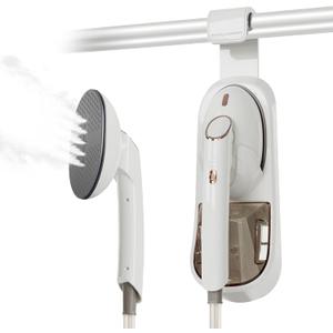 Steamer for Clothes, 1500W Large Soleplate Clothes Steamer Iron, Detachable 400ml Water Tank Garment Steamer Professional Steam Iron, 20s Rapid Heat Up Fabric Wrinkles Remover and Auto-Off (White)