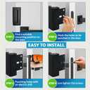Dwell+Good Door Locks (2-Pack) - Easy To Install Aluminum Home Security Door Locks for Front Door - Child Proof Door Lock for Kids Safety - Withstand 800 lb of Force & Tamper Proof Top Door Lock Latch