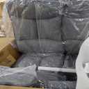 mokodo Big and Tall Office Chair 400lbs, Breathable Fabric Executive Desk Chair with Pocket Spring Cushion, 155° Reclining Computer Chair with Integrated Headrest & Lumbar Pillow (Grey), Oversized