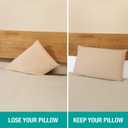 Vekkia Full Bed Wedge Pillow for Headboard High-Density Foam Fills Gaps (0-5.5") Between Mattress and Headboard, Wedge Pillow with Pockets for Phone & Remotes, Washable Cover (White)