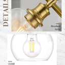 4-Light Bathroom Vanity Light, Brushed Gold Finish, IN-VL01-GD-4