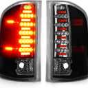 Tail Lights [LED Kit] Fit for Chevy Silverado 1500 2500 HD 3500 HD 2007-2014, for GMC Sierra 3500 HD 2008-2014 with Dual Wheel Only, Rear Brake Lamp Taillights Assembly, Clear Lens