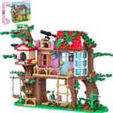 Bird Tree House Building Block Set Creative Forest Playhouse Toy with Swing Ladder and Bird Nest Nature Adventure Kit for Nature Loving Kids Teens