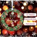 2 x Baby's First Christmas Ornament Gifts for New Parents, 2025 New Baby Ornaments for Christmas Tree, Acrylic