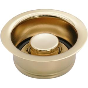 Westbrass D2089-01 4-1/4" Kitchen Sink Waste Disposal Drain Flange and Stopper, Polished Brass