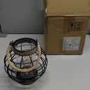 JHY DESIGN Metal Cage LED Lantern Battery Powered,7.3" Tall Cordless Accent Light with 20pcs Fairy Lights.Great for Weddings, Parties, Patio, Events for Indoors/Outdoors.