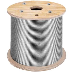 VEVOR 3/16 Stainless Steel Cable 1000FT, T316 4700 LBS Breaking Strength Thickened Cable Railing System Wire Rope Aircraft Deck Railing Kit Fence Wire