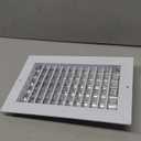 10x6 Inch (Duct Opening) Aluminum Register Vent Cover  Adjustable HVAC Air Vent Wall Register Grille, Ceiling Vents, Return Air Grille with Multi-Shutter Damper  White Finish  11.6"x7.6" Face