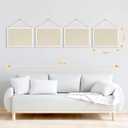 DOLLAR BOSS Bulletin Boards with Linen 1-Pack 16''X 12'' Double-Sided Cork Board for Walls Wood Framed Bulletin Boards, Small Pin Board for Home Kitchen Office Decorative Hanging 10 Pushpins (White)