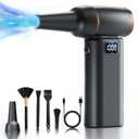 Compressed Air Duster6 Gear Adjustable 300000RPM Cordless Electric Air Duster with LED Light and Screen,10000mAh Rechargeable Cordless Air Blower with Brushless MotorReplaces Compressed Air Cans