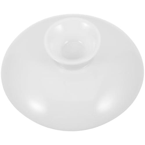 Cabilock Ceramic Tea Pot Lid Replacement - Universal White Ceramic Tea Kettle Cover - Household Teapot Accessory for Cups