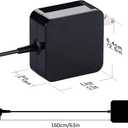Charger Compatible for 65W Asus Vivobook Go 12 15 Series E1504FA F1605 L210 L210M L510 L510MA Vivobook 14 15 F412 F415 X515 F515JA F515J F515 M515 M415 M515U M515D Power Supply Cord