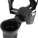 Universal Car Cup Holder Expander 2 in 1 - Adjustable Dual Drink Holder Adapter for Large Bottles, Snacks & Mugs, Fits SUV Sedan Truck (Black)