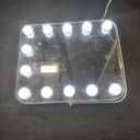 Hasipu LED Makeup Mirror with Bluetooth Speaker, 10.6" x 14" Hollywood Vanity Mirror with Lights, Rounded Rectangle White Frame, 3 Modes Light, Smart Touch Control Dimmable, 360°Rotation