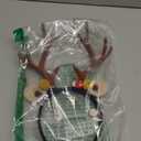 Christmas Reindeer Antler Headband: Women Xmas Deer Hair Hoop Furry Deer Horn Ears Headdress for Party Cosplay (Brown)