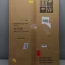 Cork Board Bulletin Board, 36" x 24" Corkboard for Wall, Rustic White Wooden Frame, Hanging Pin Board for Home & Office Decor, 10 Push Pins