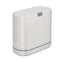 Bathroom Trash Can with Lid, 2.6 Gallon Slim Garbage Can with Inner Bucket, Press Top Bin, Plastic Narrow Wastebasket for Kitchen, Home, Office, Bedroom, Living Room