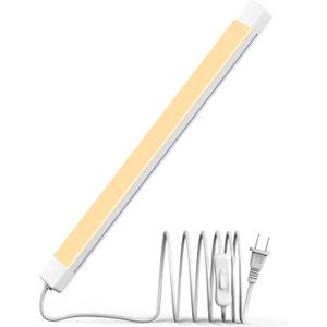 ASOKO 16 Inch Under Cabinet Lights,Plug and Play Under Counter Lighting,2700K Warm White with 700LM Bright,ETL Light Bar with ON/Off Switch for Kitchen,Under Desk,Workbench