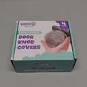 Child Safety Door Knob Cover (4 Pack) Hard-to-Remove Dual-Lock Door Handle Covers for Kids - Reusable Baby Proof Door Knob Locks - Installs Easily, No Tools Needed (Transparent)