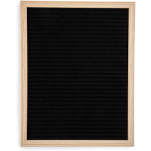 Core Home Felt Letter Board with Vintage Frame and Stand - Includes 128 Letters, Numbers, and Symbols - 11" x 14" - Black