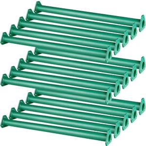 15 Set Metal Monkey Bars Ladder Rungs Set for Backyards Playground and Children Indoor and Outdoor Climbing Kit (21.5 Inch, Green)
