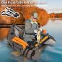 Fishing Float Tube with Adjustable Backpack Straps, Storage Pockets, Fish Ruler, Fly Fishing Boat with Pump, Oar, Rod Holder and Mount, Fins, 350LBS Load Bearing Capacity, FT003