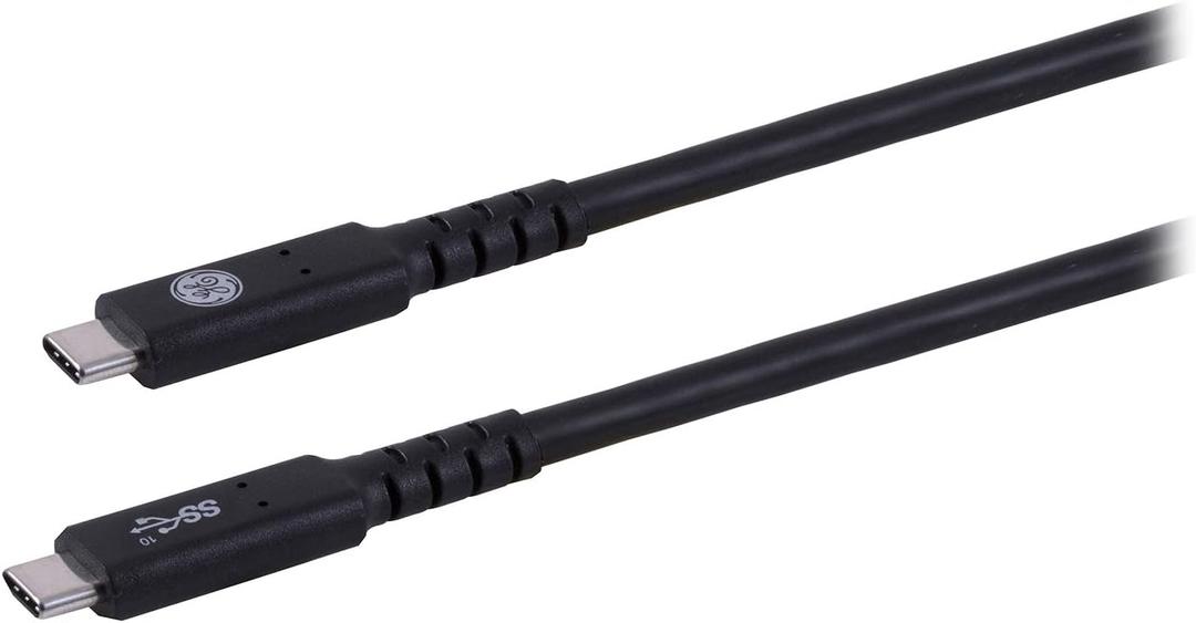 GE USB C to USB C Cable, 6.5 Ft 100W Laptop Charger Type C Fast Charging Cable for iPhone 16 Series, 15 Series, iPad Pro, MacBook Charger Cord, Laptop Power Cord, USB C Cable Fast Charging, 40338
