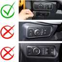 RAZPOY Headlight Switch Button Cover Trim for 2021-2025 Ford Bronco Accessories Carbon Fiber
