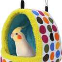 Litewoo Parrot Bird Bed Hammock Winter Warm Bird Plush Nest Toy for Conure Lovebird Parakeet Cockatiel Cage Accessory (Large)