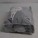 Blue Solid Full Blackout Curtain Panel Heavy Linen Texture Window Treatment for Bedroom Noise Reducing Thermal Insulated Drapes 8 Grommets Top for Living Room with Liner, Chambray Blue, 50"x102"x2