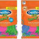 DenTek Kids Fun Flossers Wild Fruit | 75Count Floss Picks | 4 Packs