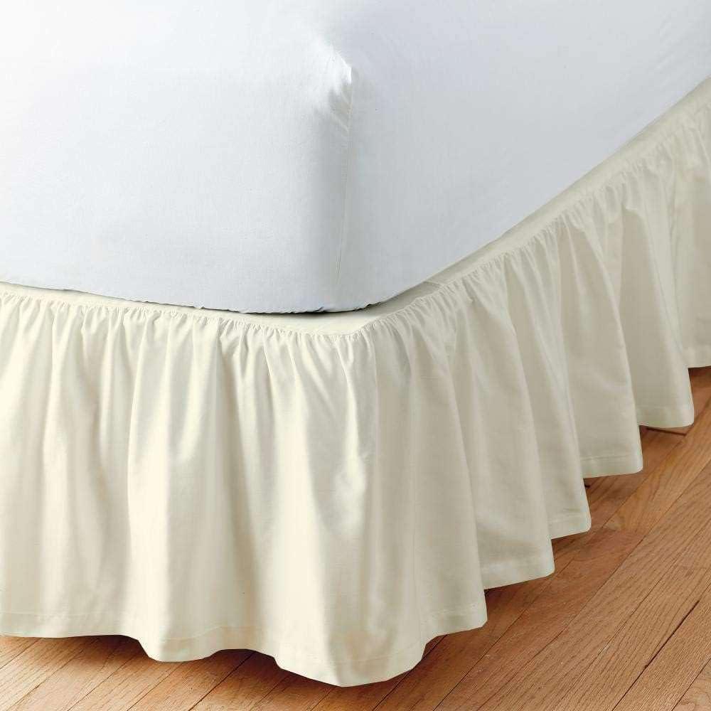 SlumberWell Full Bed Skirt with Split Corners 18 Inch Drop, Ivory Solid
100% Soft Microfiber, Elegant Ruffled Design Bedskirt