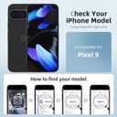 for Pixel 9 Case: 2 in 1 Shockproof Phone Cover with 360° Rotatable Kickstand Ring - Heavy Duty Drop-Proof Phone Case for Pixel 9 6.3" - Black