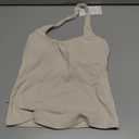 PINKMSTYLE Womens Padded Halter Tops Double Lined Sleeveless Tank Tops Built in Bra Backless Y2K Going Out Tops (Beige, S)