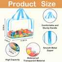 100 Packs Extra Large Toy Storage Bags with Zipper, Clear Toy Organizer Bag, 8.66 x 11.81 x 3.93 inches