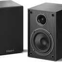 Powered Bookshelf Speakers, 40W X 2 Record Player Speakers with 4 Inch Woofer and a 1" Silk Dome Tweeter, BT5.3/RCA/USB-C Audio Input for PC and TVs, Black