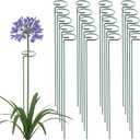 Thealyn 36 Inch 20 Packs Plant Support Stake Garden Single stemmed Plant Support Hoops Plant Prop for Flowers Orchid Tomatoes Peony Lily Rose Gladiolus (36 inch)